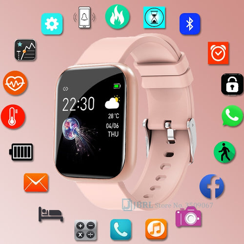 Sport Silicone Smart Watch Women Men Smartwatch For Android IOS Waterproof Fitness Tracker Bluetooth Electronics Smart Clock